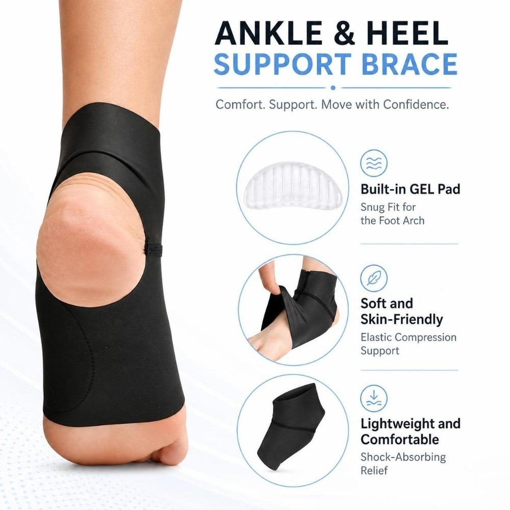 1 Pair Gel Inserts Arch Suppor - Ankle Brace Sock ulasan dan harga