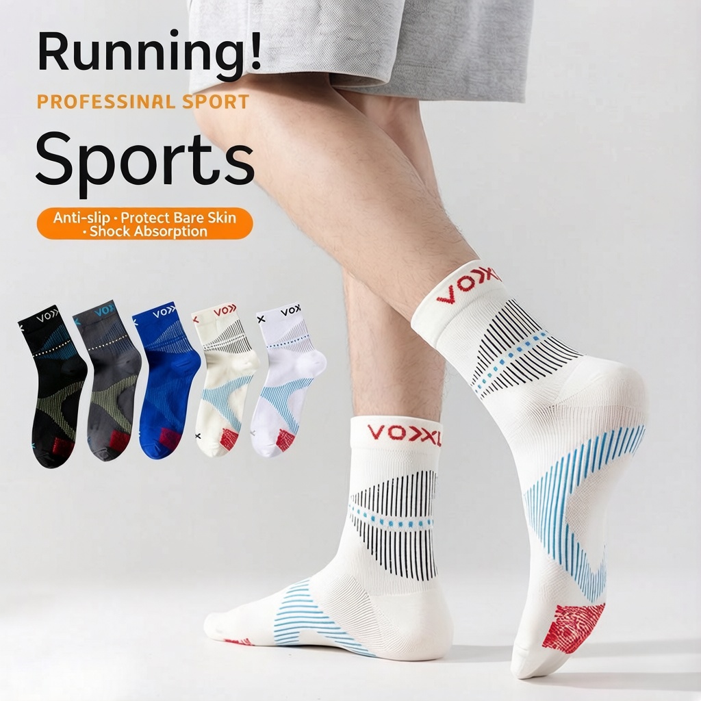 WRELS 1/2/3 Pairs Running Spor - Athletic Sock Cushion ulasan dan harga
