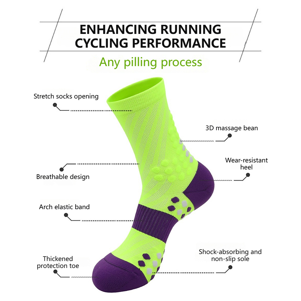 1 Pair Cycling Sports Sock for - Athletic Sock Cushion ulasan dan harga