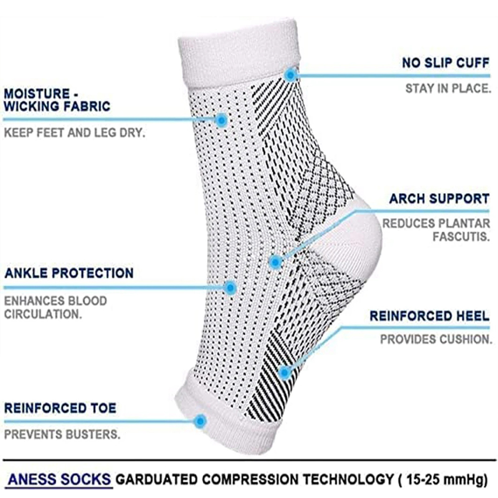 1Pair Neuropathy Socks,Ankle B - Ankle Brace Sock ulasan dan harga