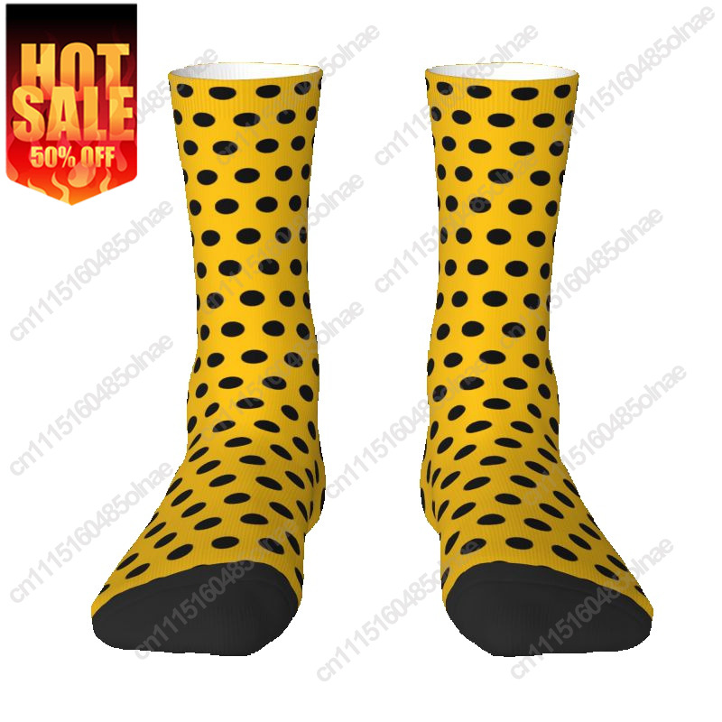Luxury Yellow And Black Polka  - Dress Sock Men ulasan dan harga